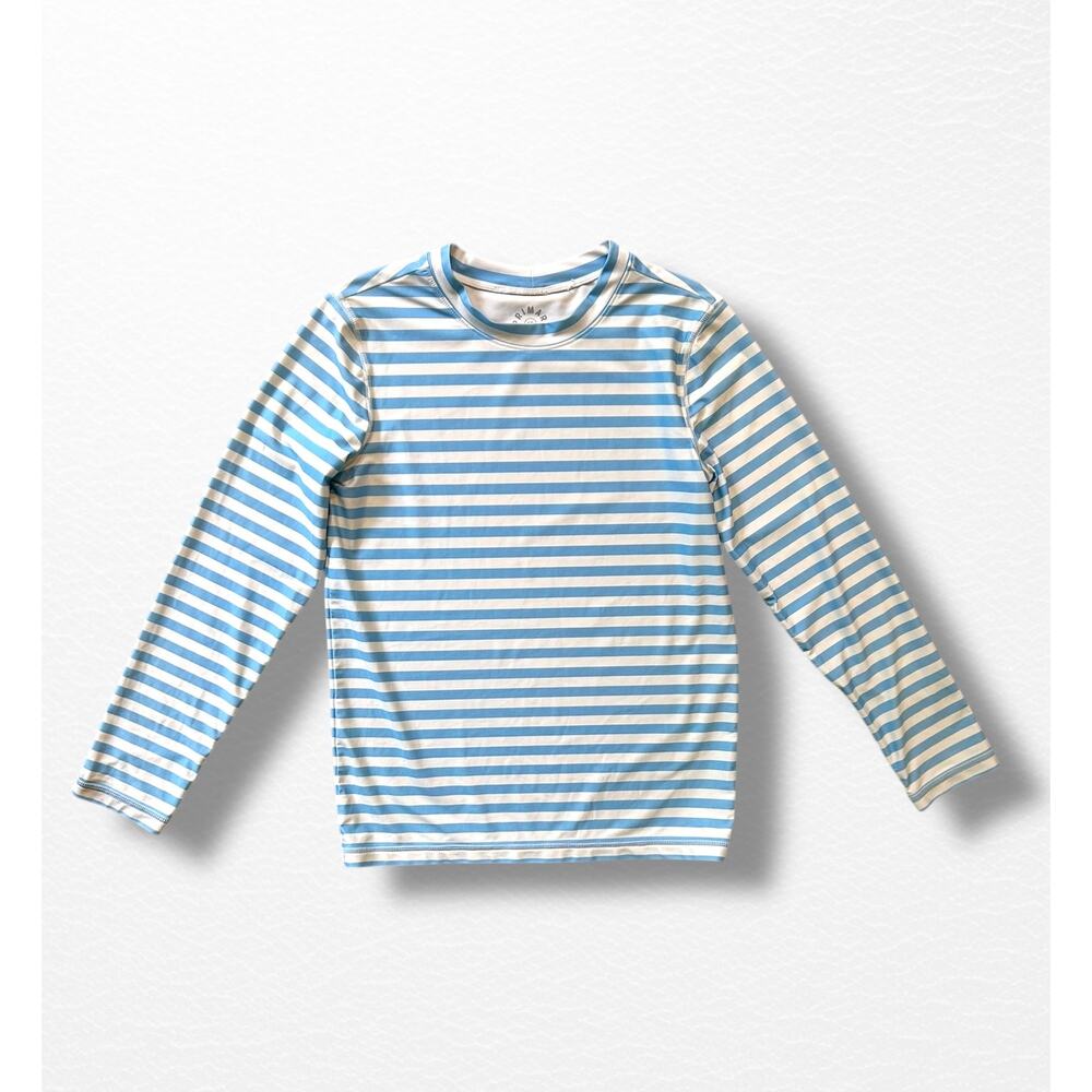 Primary Blue Striped Rashguard Top, Size 10